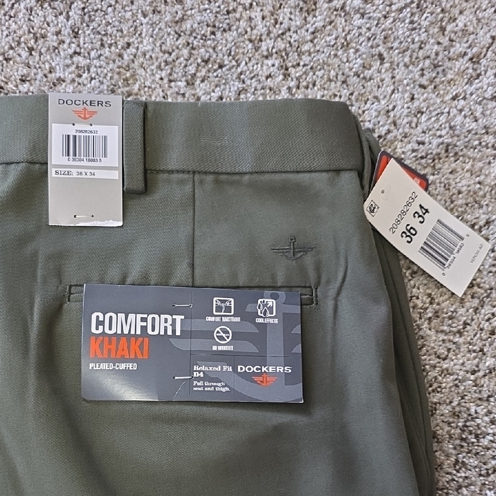 Dockers Men's Chinos - Dark Green - Picture 2 of 7